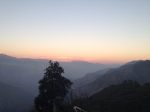 Sunset view of the Himalayas on the way to Mussoorie
