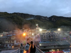 Light on the mountain top in Badrinath